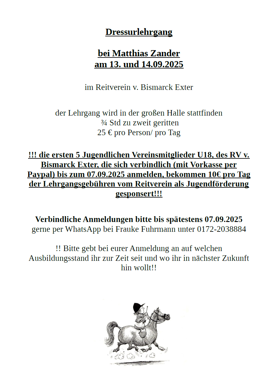Dressurlehrgang
